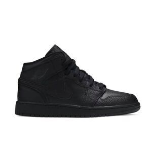NIKE Air Jordan 1 Mid GS 'Triple Black' GS Size 5.5Y